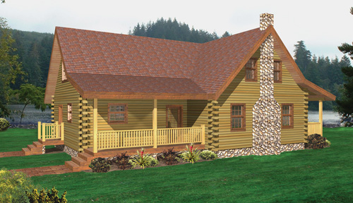 Saranac Log Home Classic Floor Plan
