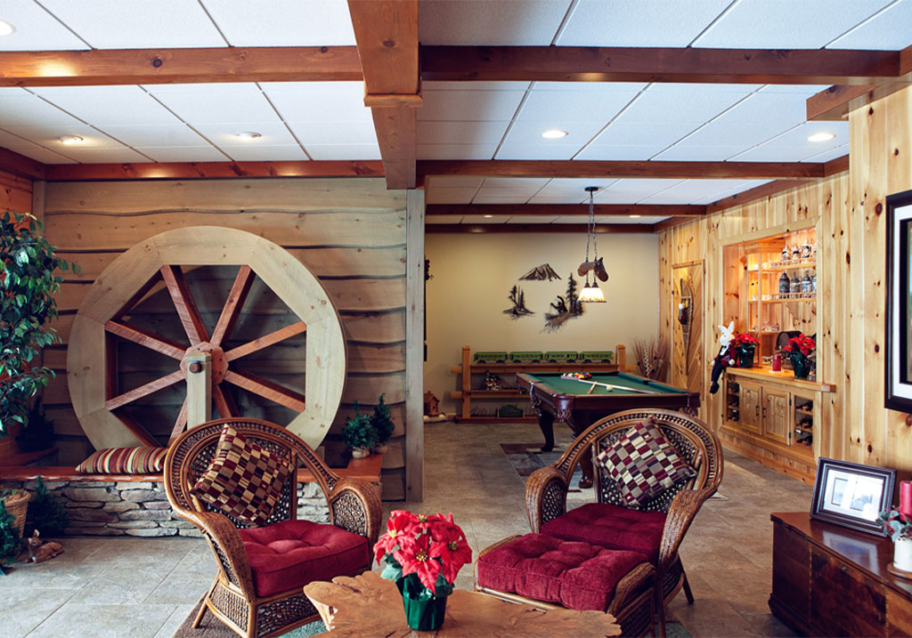 Beaver Mountain Log Homes Overlook Retreat Log Home Game Room