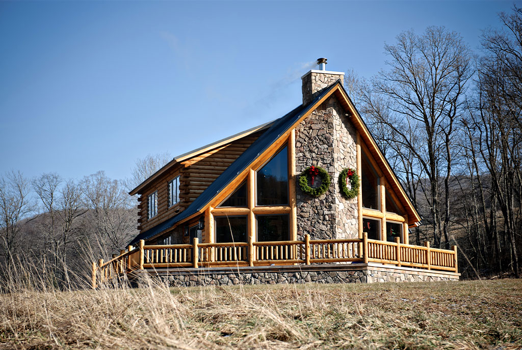 Beaver Mountain Log Homes Our Laughing Place Log Home Exterior Front
