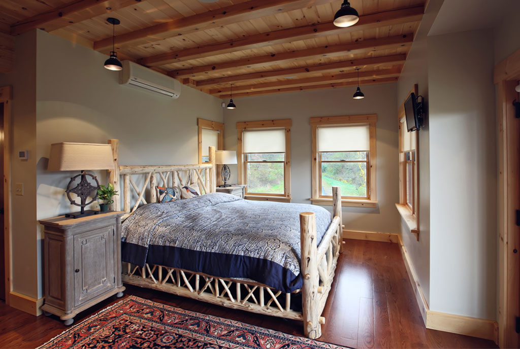Beaver Mountain Log Homes Country Cubco Cedar Timber Home Bedroom and Timber Bed