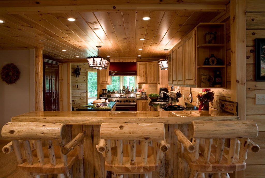Beaver Mountain Log Homes Foley Log Home Timber Chairs and Table